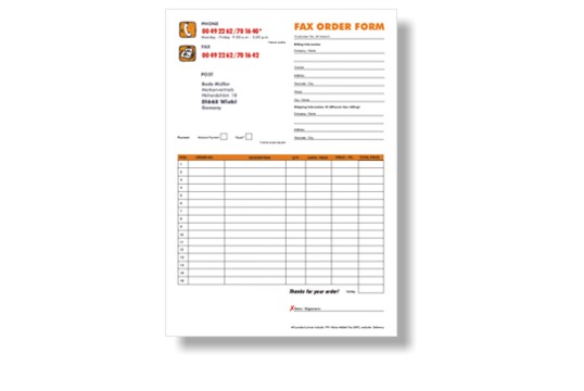 Der Thermowelt-Fax-Bestellschein